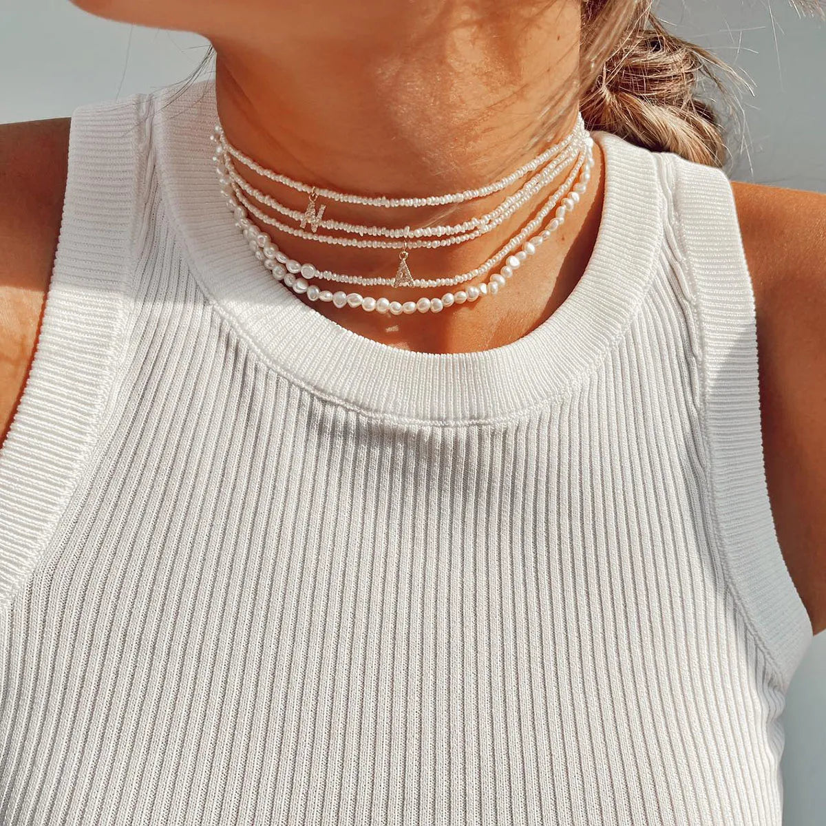 Miriam – Collana dorata doppia con pendente