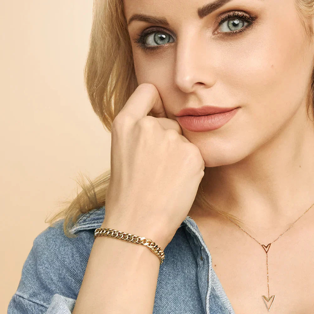 Bracciale cubano vintage | Oro
