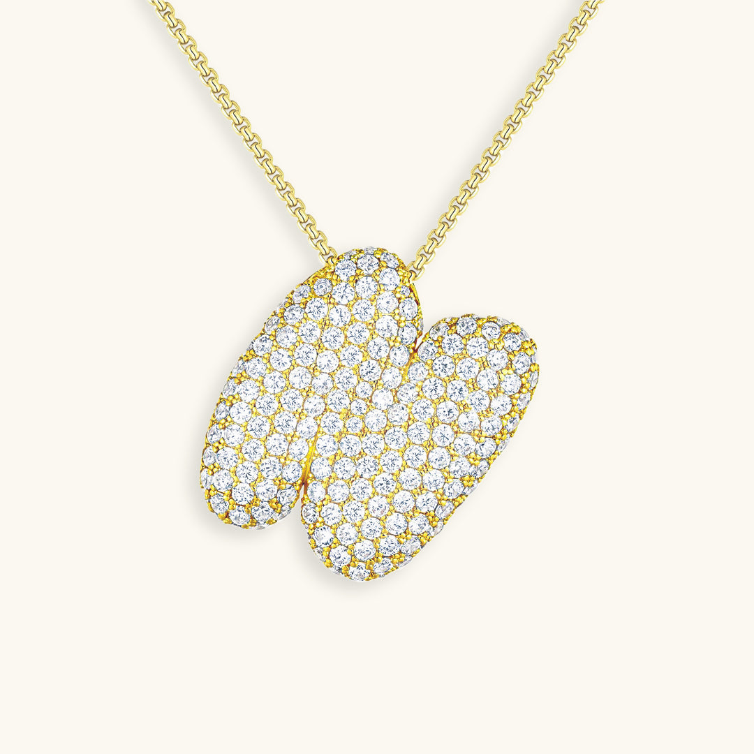 Melanie – Collana dorata con doppio cuore