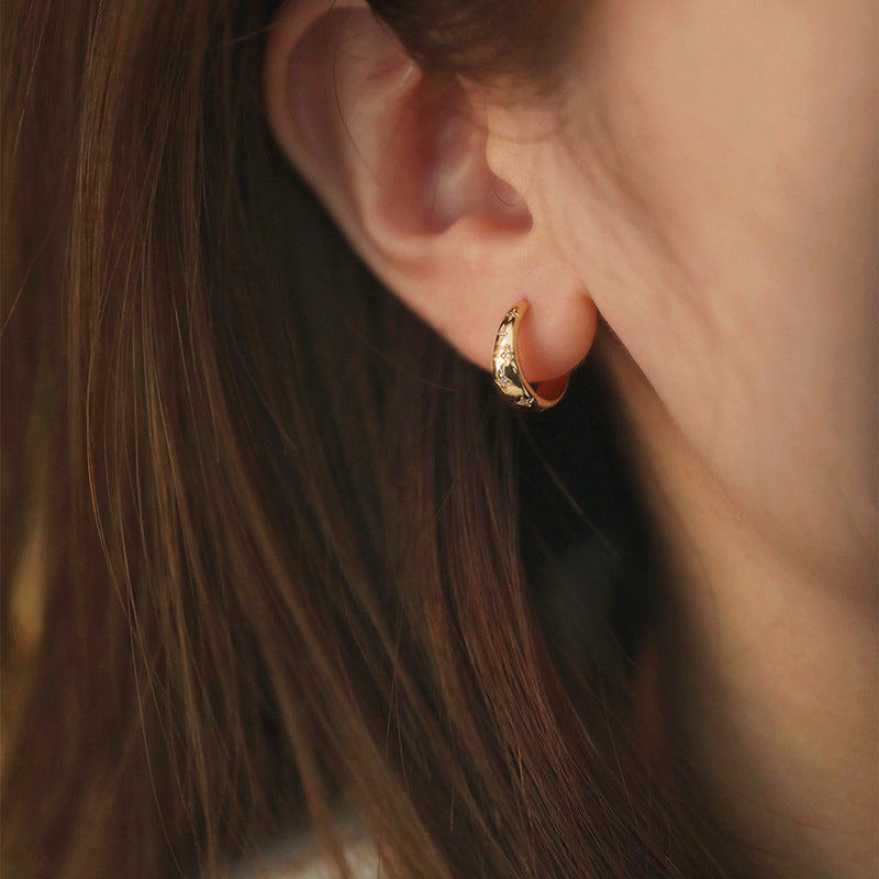 Johanka-Marie – Orecchini in argento con superficie lucente
