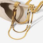 Sofia – Collana multistrato realizzata in oro fino.
