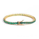 Beáta – Bracciale placcato oro con una caratteristica tonalità smeraldo.