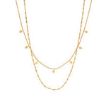Helena – Collana discreta in oro con ciondolo geometrico.