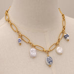 Lena – Collana in oro con pietre scintillanti.