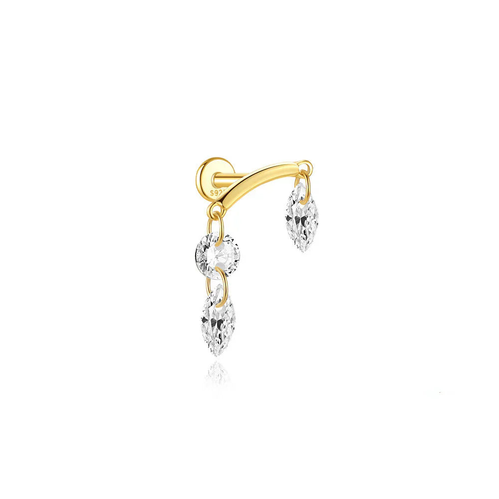 Johana-Marie – Orecchini in oro con superficie strutturata.