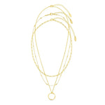 Ruth – Collana dorata con pendente strutturato