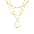 Ruth – Collana dorata con pendente strutturato