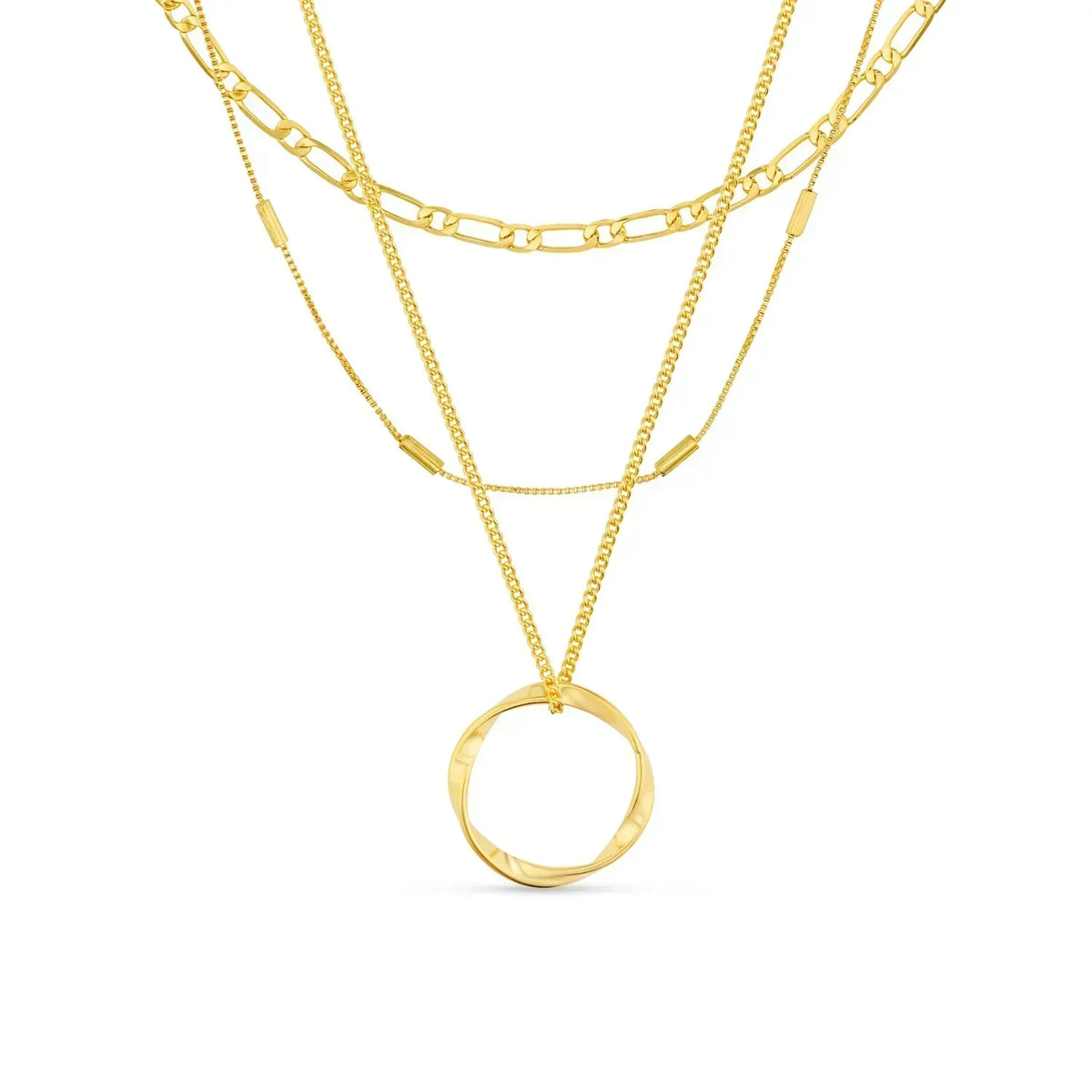 Ruth – Collana dorata con pendente strutturato