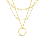 Ruth – Collana dorata con pendente strutturato