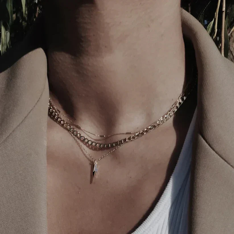 Collana a maglie piatte