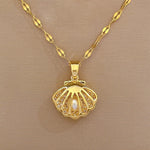 Beatrix – Collana dorata con pendente a forma di moneta