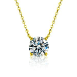 Rafaela – Collana in argento placcato oro 18K con zircone