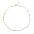 Livia – Collana dorata delicata con struttura a maglie