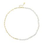 Livia – Collana dorata delicata con struttura a maglie