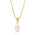 Pavlina – Collana dorata con pendente in perla