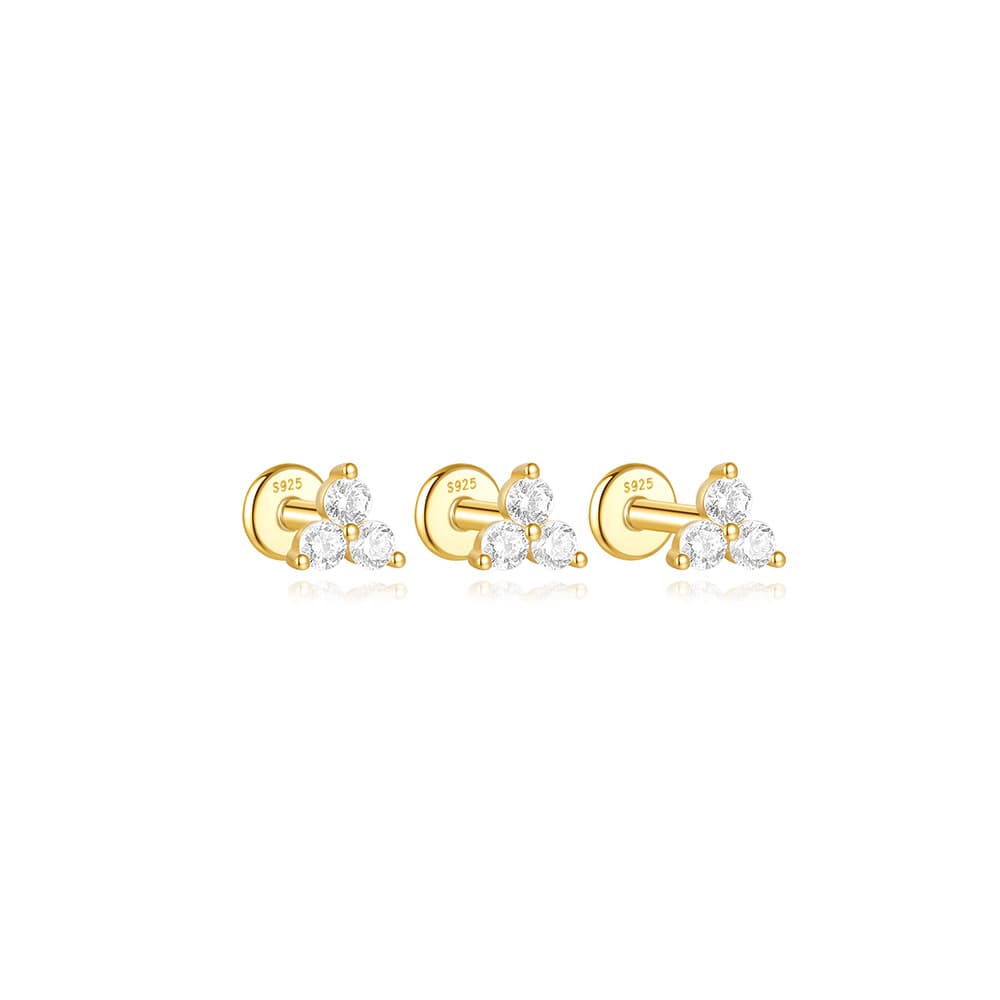 Klára – Orecchini in oro dalla forma minimalista.