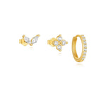 Marlena – Orecchini in oro dalla silhouette liscia.