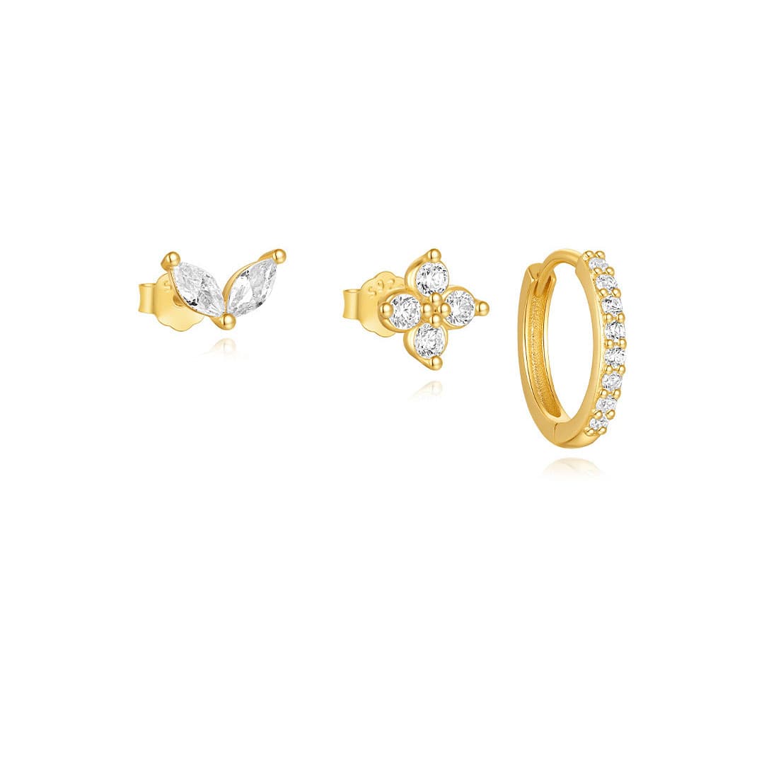 Marlena – Orecchini in oro dalla silhouette liscia.