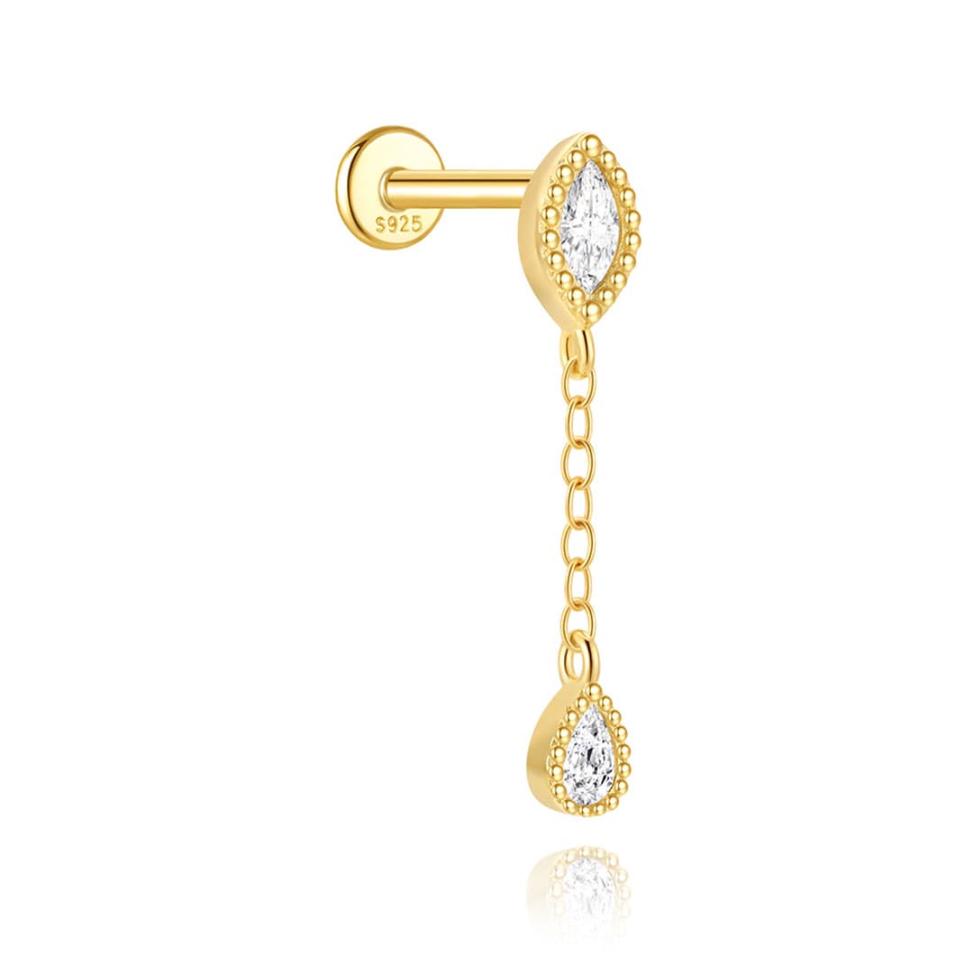 Marlena – Orecchini in oro dal carattere luminoso.