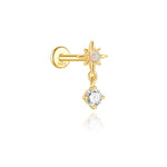 Kateřina – Delicati orecchini in oro con movimento.