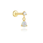 Kateřina – Delicati orecchini in oro con movimento.