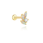 Kateřina – Delicati orecchini in oro con movimento.
