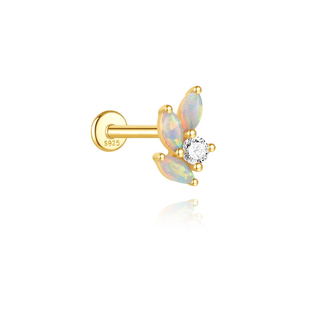 Kateřina – Delicati orecchini in oro con movimento.
