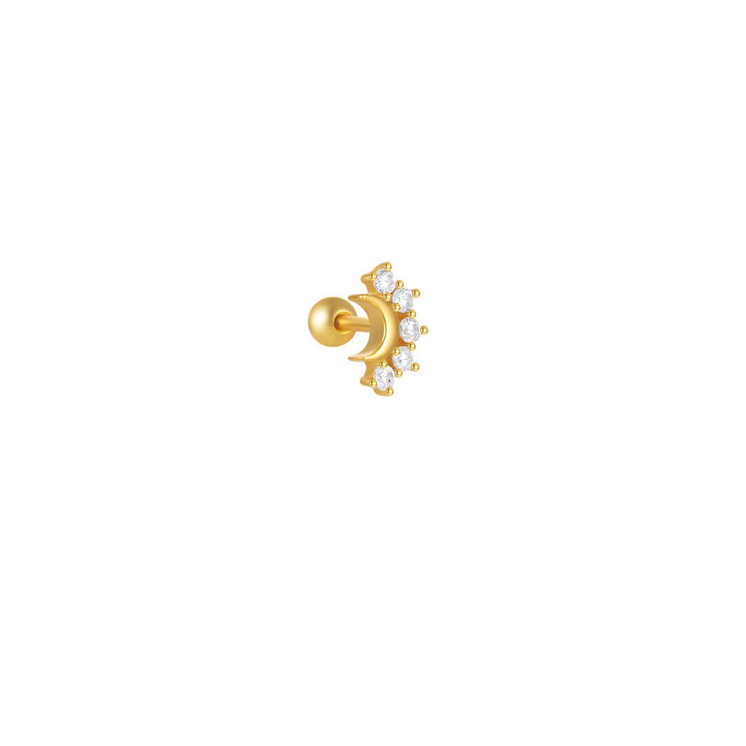 Carla – Orecchini in oro dalla curva delicata.