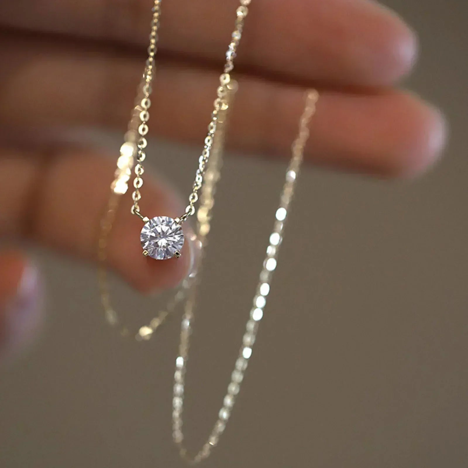 Rafaela – Collana in argento placcato oro 18K con zircone