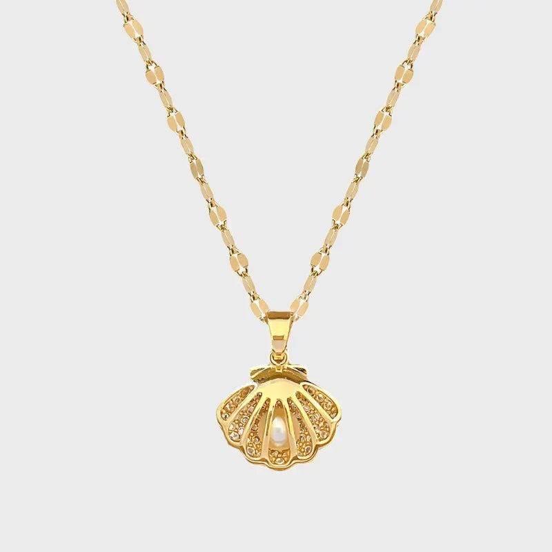 Beatrix – Collana dorata con pendente a forma di moneta