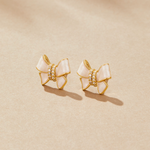 Klára – Orecchini in oro con motivo floreale.