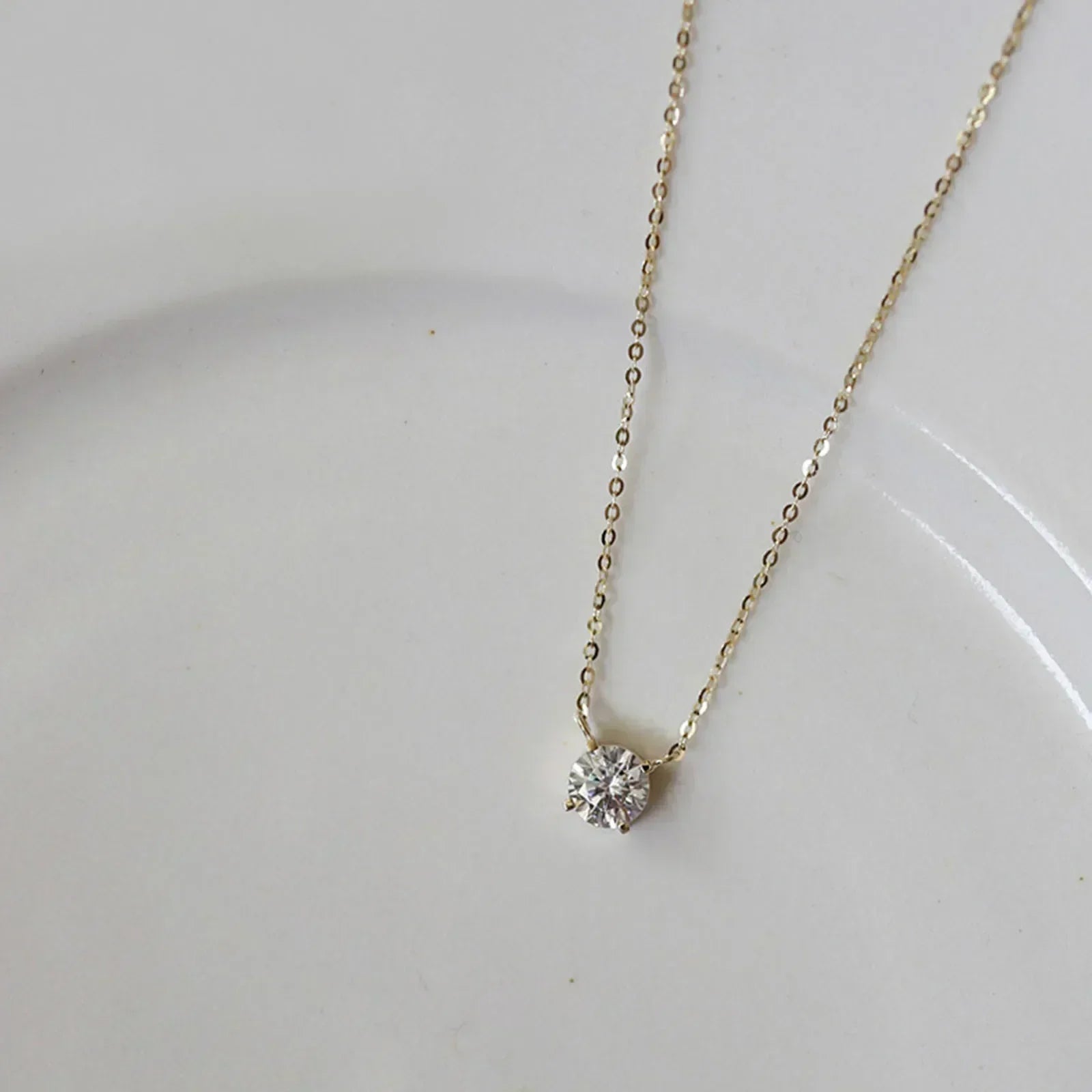 Rafaela – Collana in argento placcato oro 18K con zircone