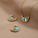 Nadja – Collana dorata con pendente in cristallo