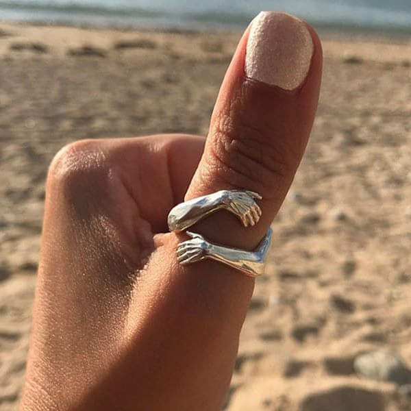 Petra - Anello regolabile in argento Cuddle