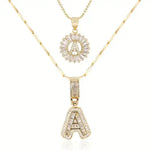 Set di collane con iniziali in moissanite