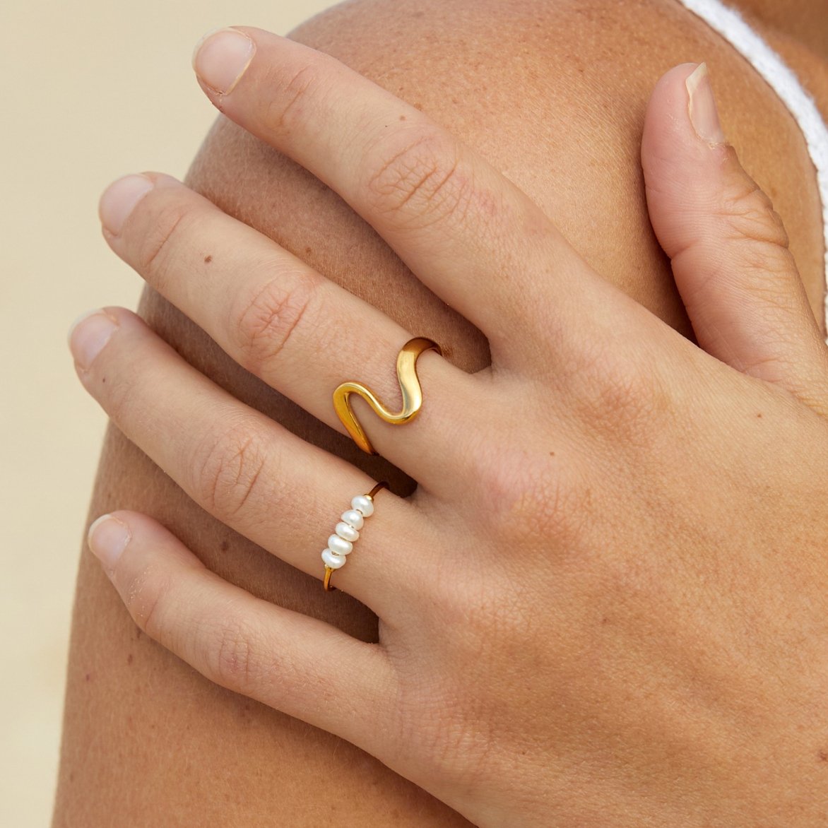 Grace - Anello con perla d'acqua dolce