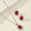 Lina – Delicato set con pendente in rubino.