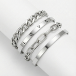 Set di bracciali Elan Mercer | Oro bianco