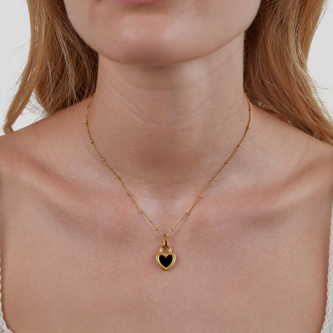 Helga – Collana dorata con due pendenti
