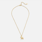 Selma – Collana dorata con pendente a forma di cuore e pietra