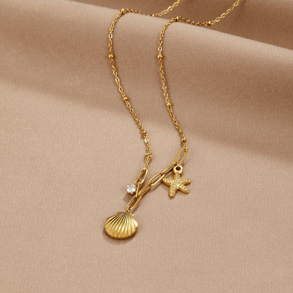 Greta – Catenina con pendente a stella color oro