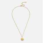 Ronja – Collana dorata con pendente floreale