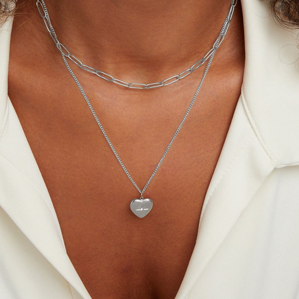 Angelika – Collana in argento con pendente squadrato