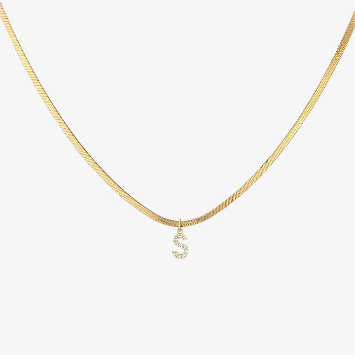 Eva – Collana dorata con pendente a iniziale