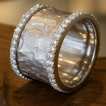 Hana - Anello vintage in argento con zirconi