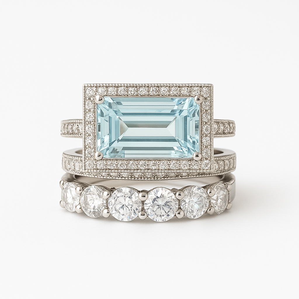 Gabriele - Anello vintage in argento e vetro turchese