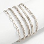 Set di bracciali Ellis Renner | Oro bianco