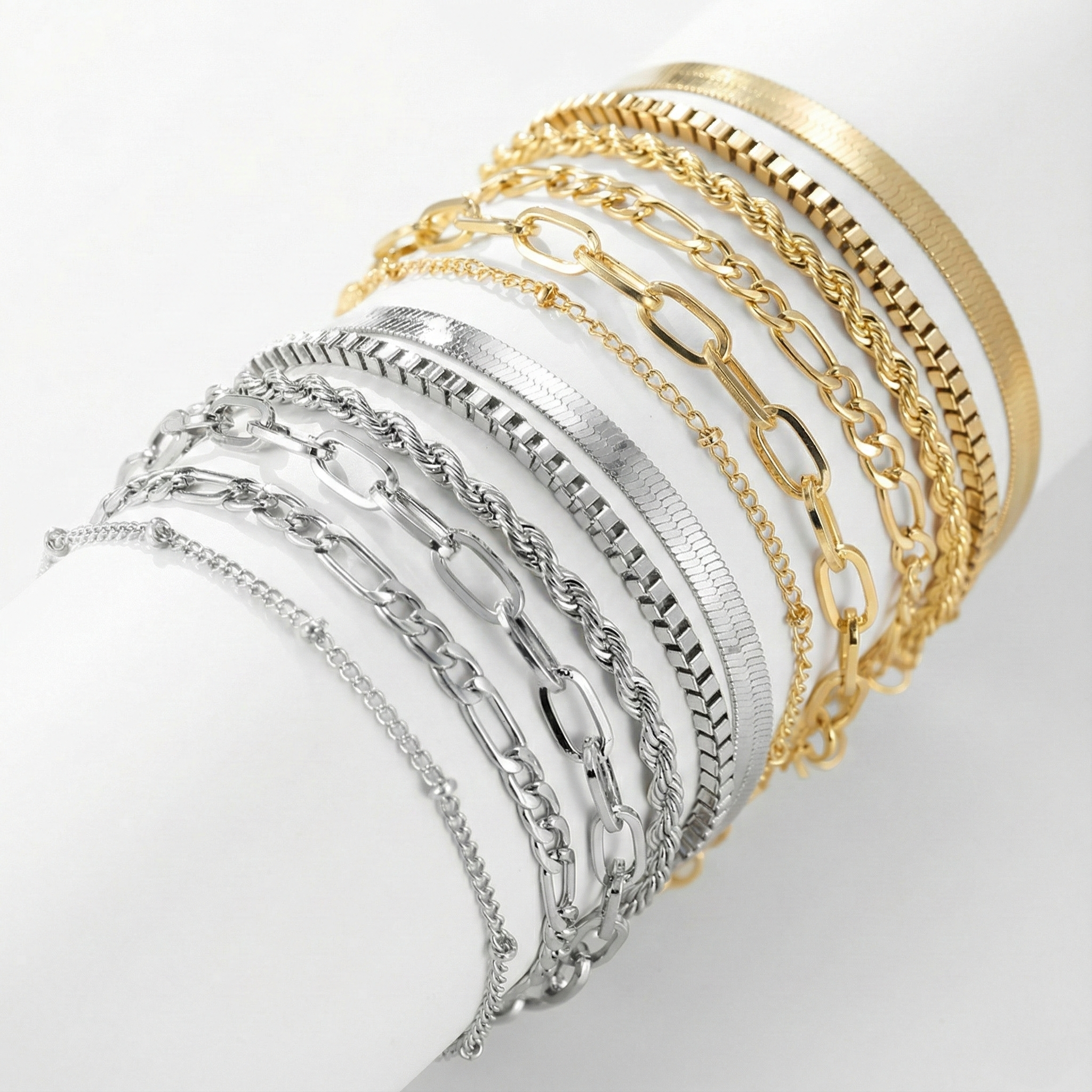 Set di bracciali Ellis Renner | Oro bianco
