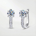 Orecchini a cerchio con moissanite a canale