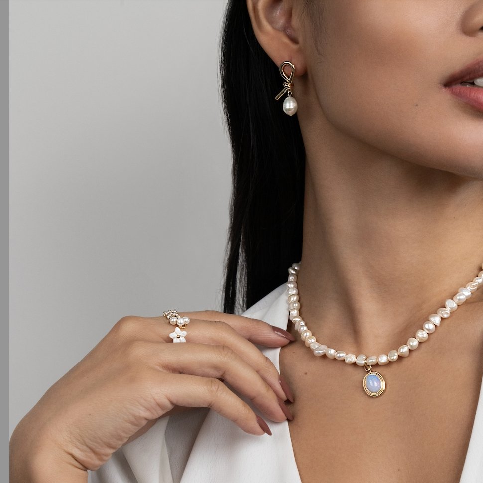 Theresa-Sophie – Orecchini in argento con forma curva